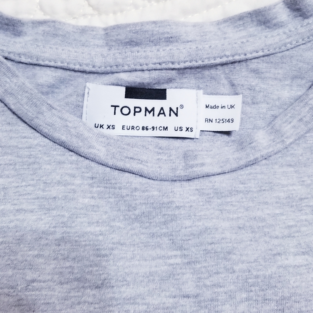 ✌TOPMAN GRAY LONGTAIL T-SHIRT XS